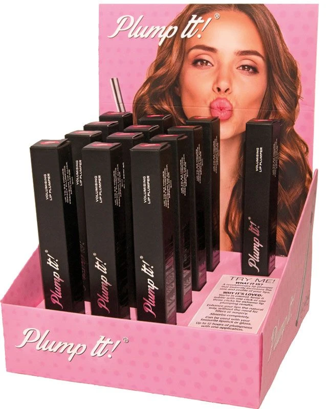 Plump It! Volumising Lip Plumper Retail Display 1 Plump It! Volumising Lip Plumper Retail Display