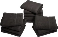 Head Gear Chlorine Resistant Towels, Black (12)