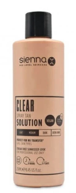 Sienna X Clear Spray Tan Solution 250ml