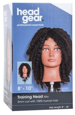 Head Gear Practice Head, Afro 8-10"