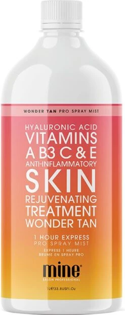 Minetan Wonder Tan 1 Hour Pro Spray Tan Mist 1 Litre