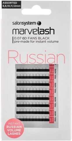 Salon System Marvelash Russian 6D Fan Lashes, Assorted