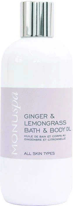 Monu Ginger & Lemongrass Bath & Body Oil 300ml 1 Monu Ginger & Lemongrass Bath & Body Oil 300ml