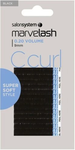 Salon System Marvelash Super Soft Lashes, C Curl 9mm